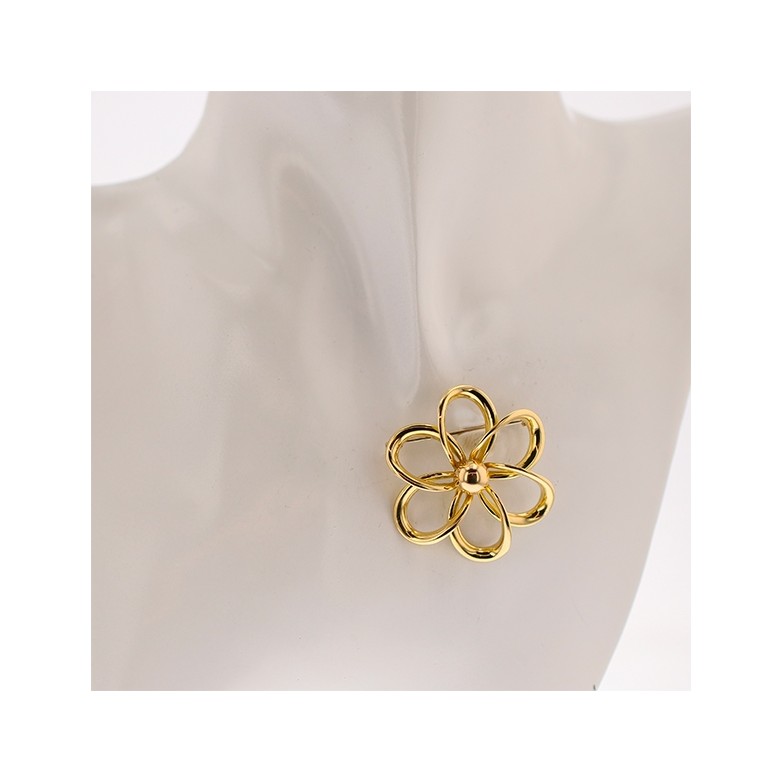 Broche fleur en or jaune 13.38 grs Broche fleur en or jaune 13.38 grs