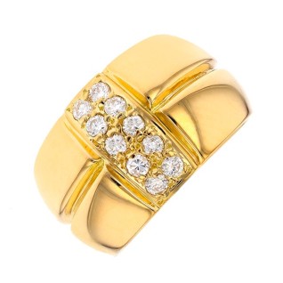 Bague diamants 0.30 carat en or jaune
