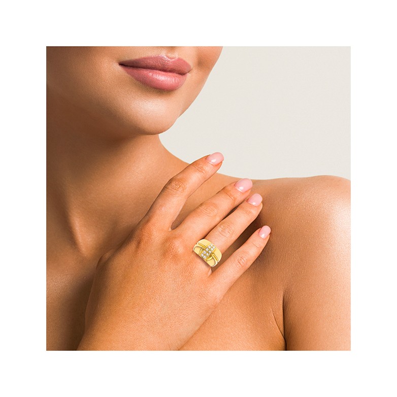 Bague diamants 0.30 carat en or jaune Bague diamants 0.30 carat en or jaune