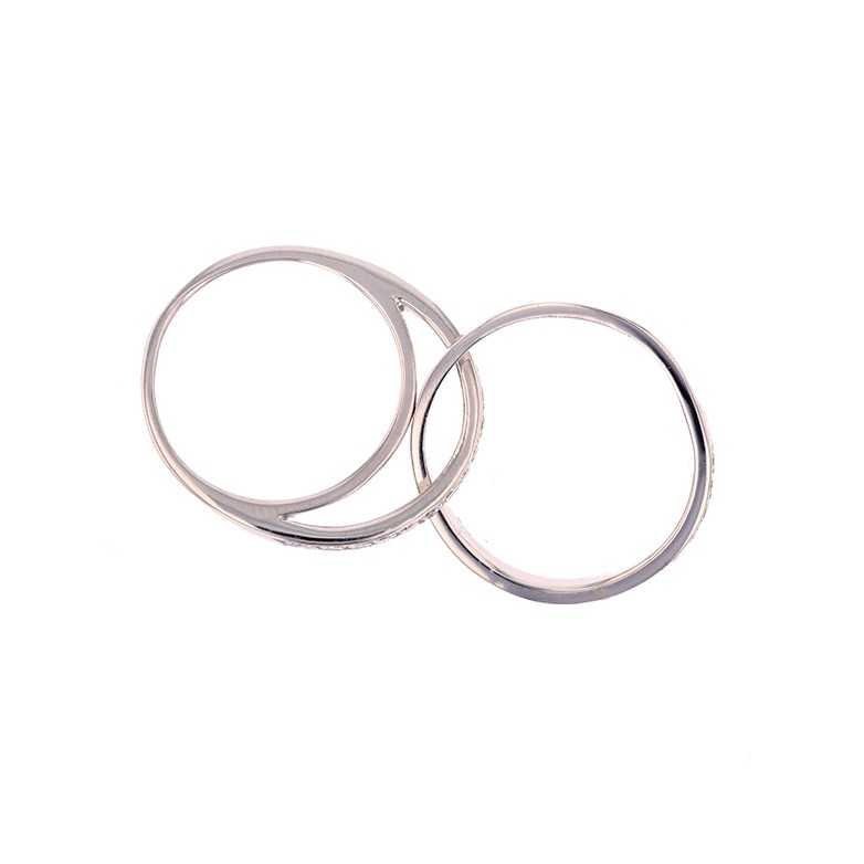 Bague diamants 0.54 carat en or blanc Bague diamants 0.54 carat en or blanc