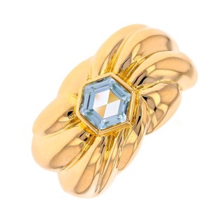 Bague topaze 1.20 carat en or jaune