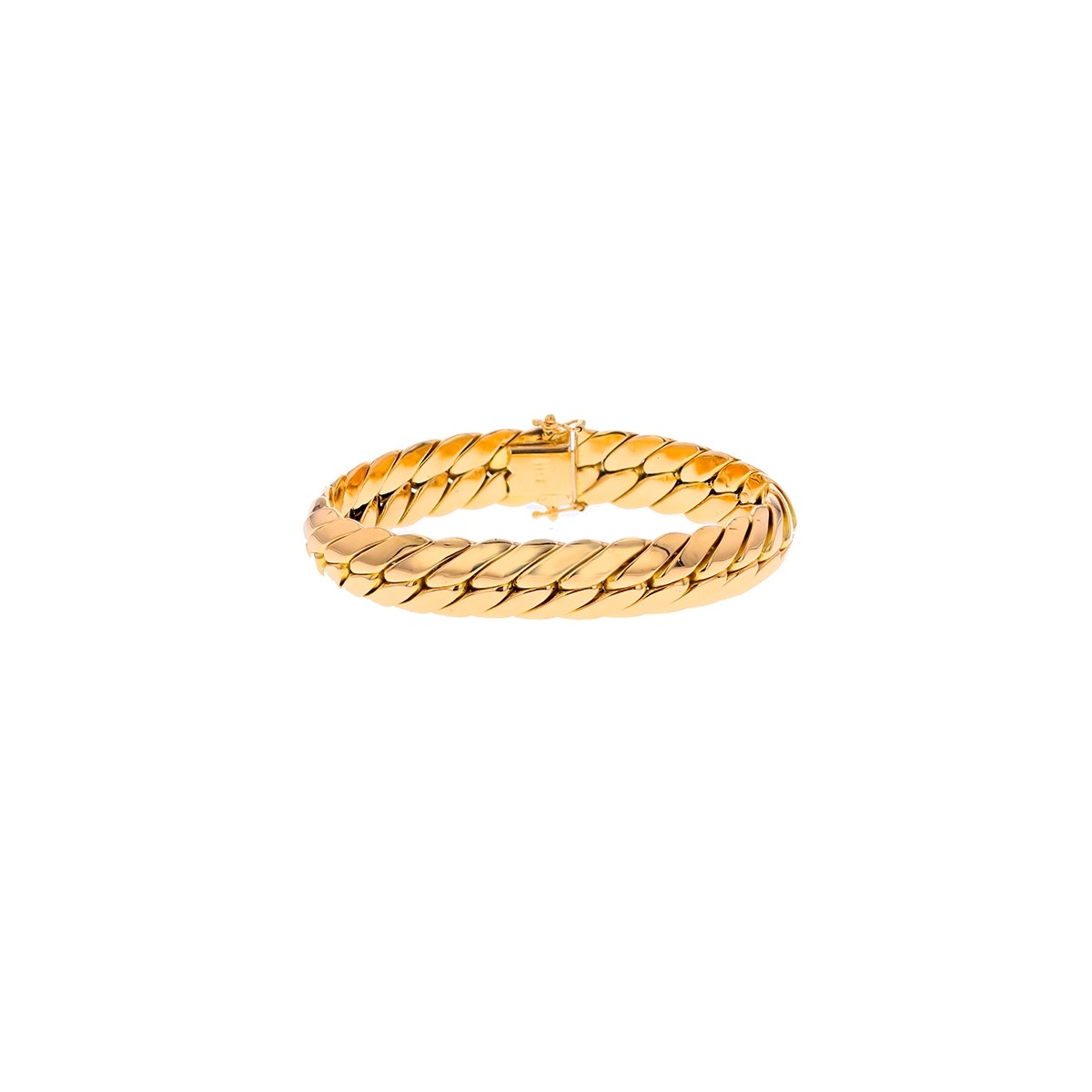 Collier Maille Anglaise En Or 18 Carats - 7.22 Grammes - Longueur 42 Cm - Occasion Rénové