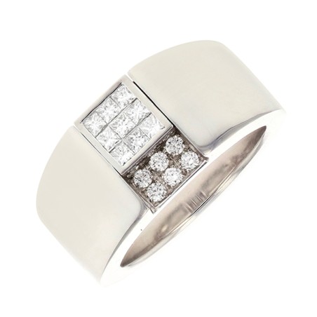 Bague diamants 0.49 carat en or blanc