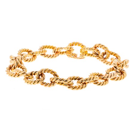 Bracelet maille forçat en or jaune 42,86g