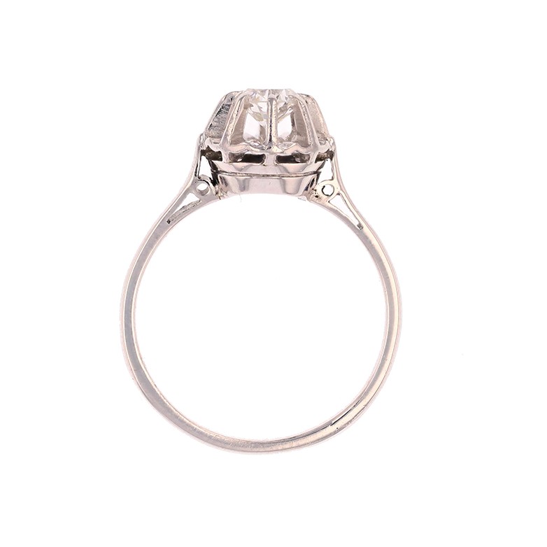 Solitaire diamant 0.43 carat en or blanc