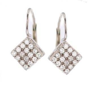 Boucles d'oreilles diamants 0.48 carat en or blanc