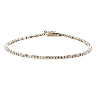 Bracelet rivière de diamants 0.86 carat en or blanc