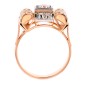 Bague Tank Vintage diamants 0.36 carat en or rose et platine