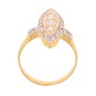 Bague marquise ancienne diamants 0.32 carat 2 ors