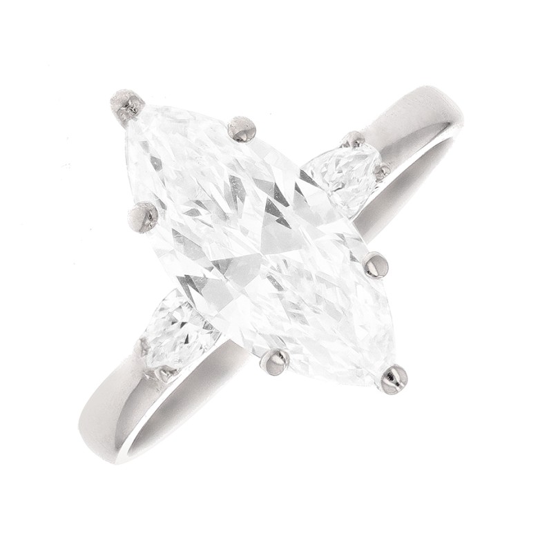 Solitaire diamants 2 carats en or blanc Solitaire diamants 2 carats en or blanc