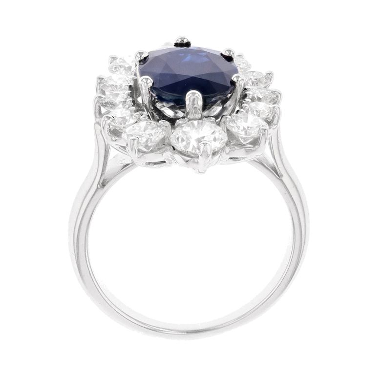 Bague or gris diamant saphir Bague or gris diamant saphir
