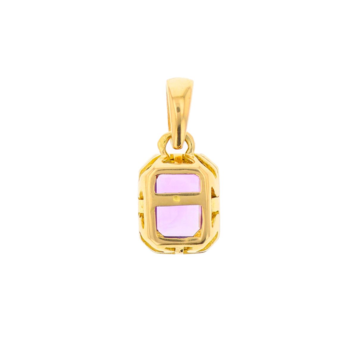 Pendentif En Or 18 Carats Avec Améthyste Naturelle De 7.90 Carats - Occasion Excellent état