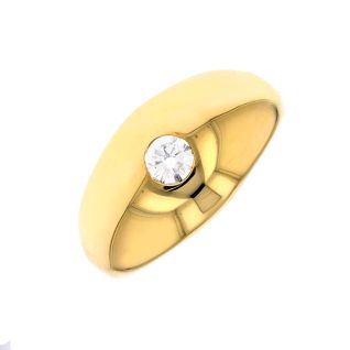 Solitaireor jaune diamant (s)
