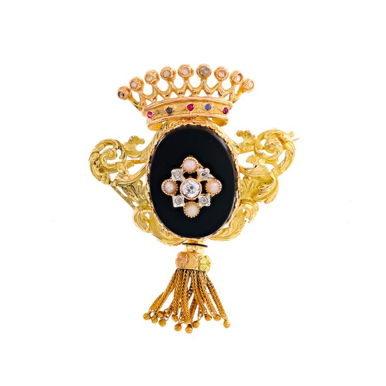 Broche or jaune diamant,P.fine Broche or jaune diamant,P.fine