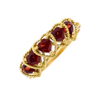 Bague or jaune Grenats