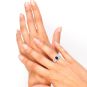 Bague or gris saphir et diamant(s) 