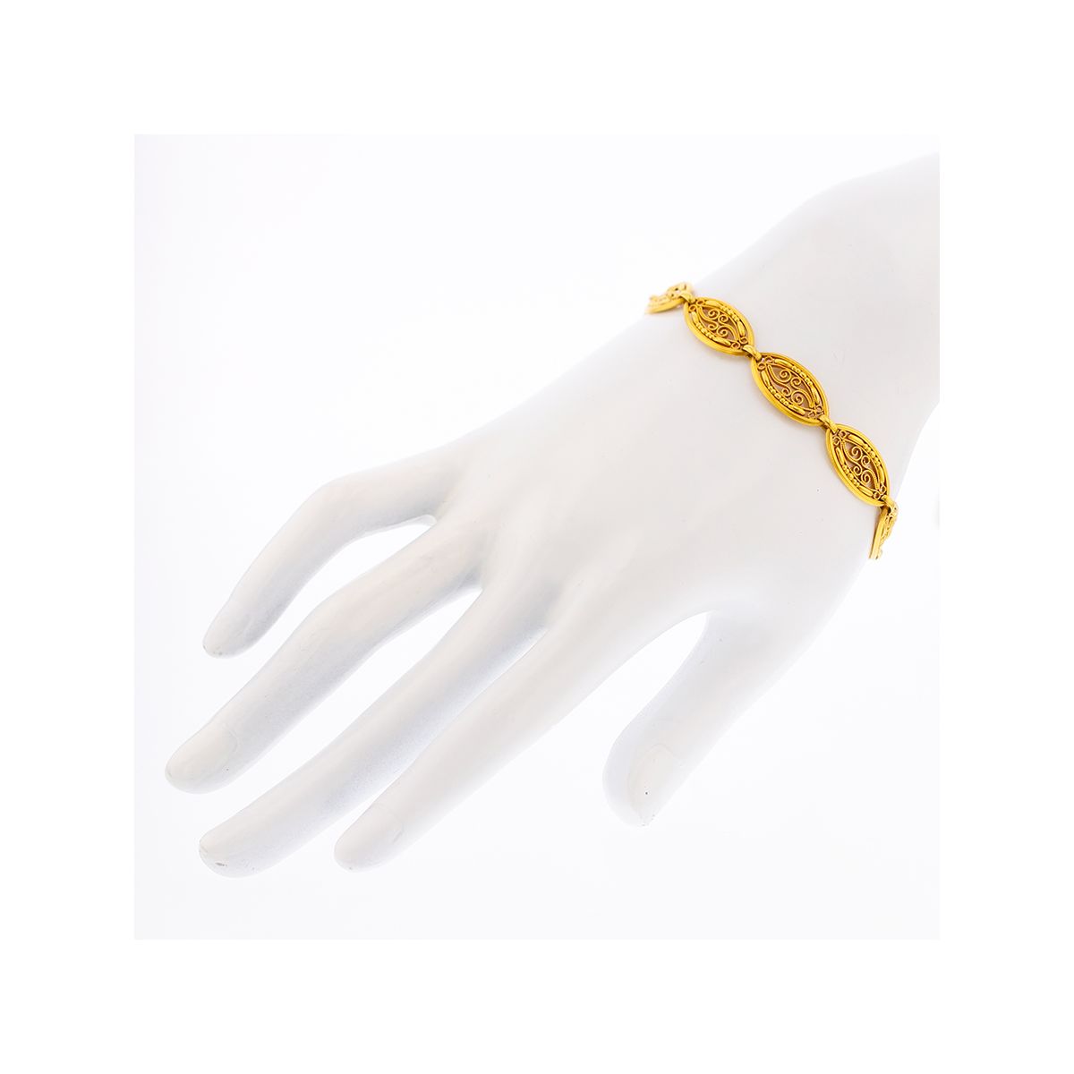 Bracelet Maille Or Jaune 9K - Occasion Bon état Mais Il Manque 1 Anneau