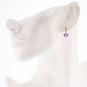 Boucles d'oreilles or rose Pierres finesaméthystes et diamants