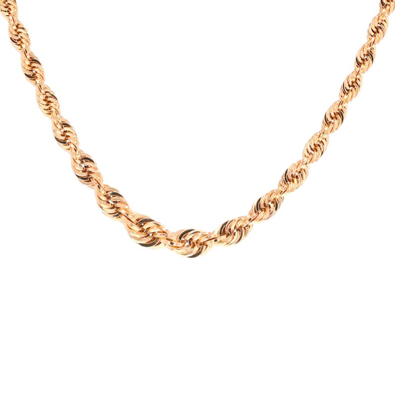 Collier maille corde or jaune Collier maille corde or jaune