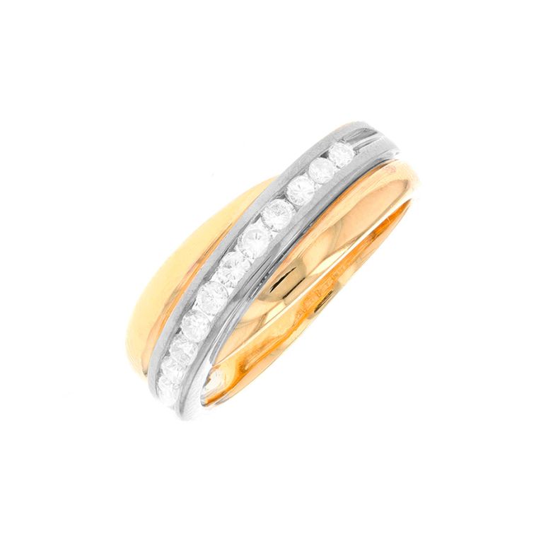 Bague or bicolore diamant (s) Bague or bicolore diamant (s)