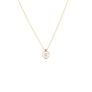 Collier or rose diamant (s) 