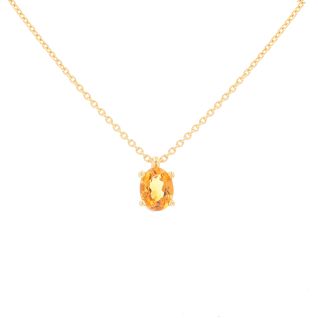 collier or jaune Citrines