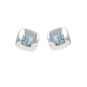 Boucles d'oreilles or gris Topaze 