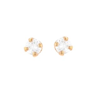 Boucles d'oreilles or jaune diamant (s)