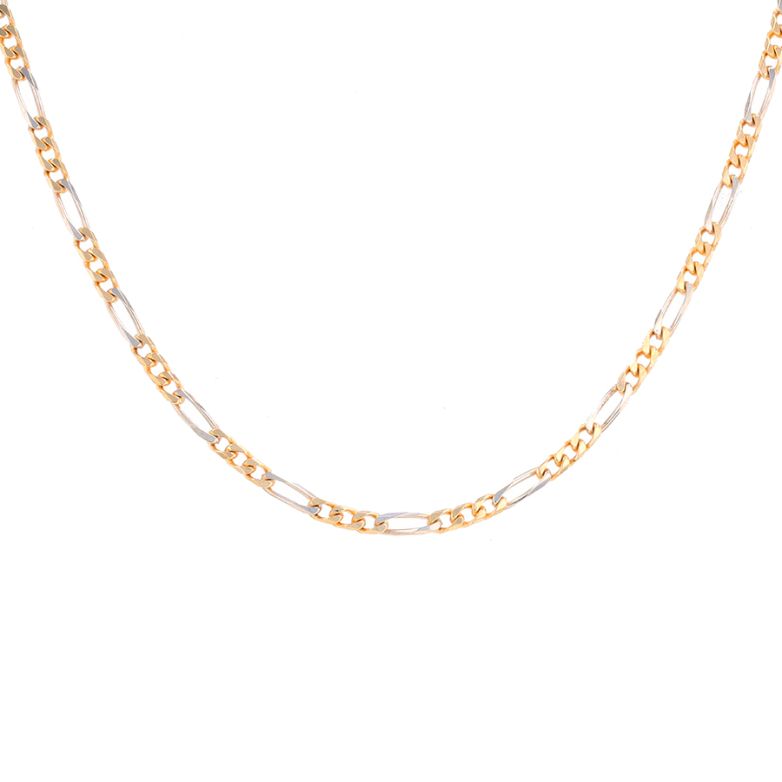 Chaine maille alternée or jaune Chaine maille alternée or jaune