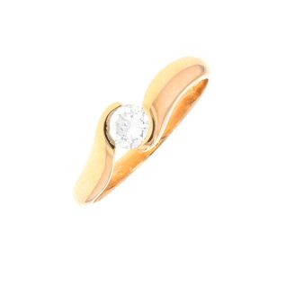 Solitaireor jaune diamant (s)