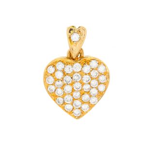 Pendentif or jaune diamant (s)