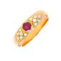 Bague or jaune rubis et diamant(s)