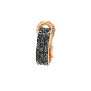 Boucles d'oreilles or rose diamant (s)