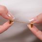Boutons de manchettes or jaune Vintage 