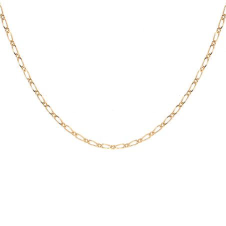 Chaine maille alternée or jaune