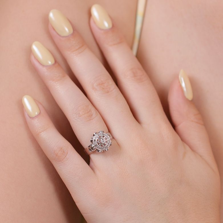 Bague or gris diamant (s) Vintage Bague or gris diamant (s) Vintage
