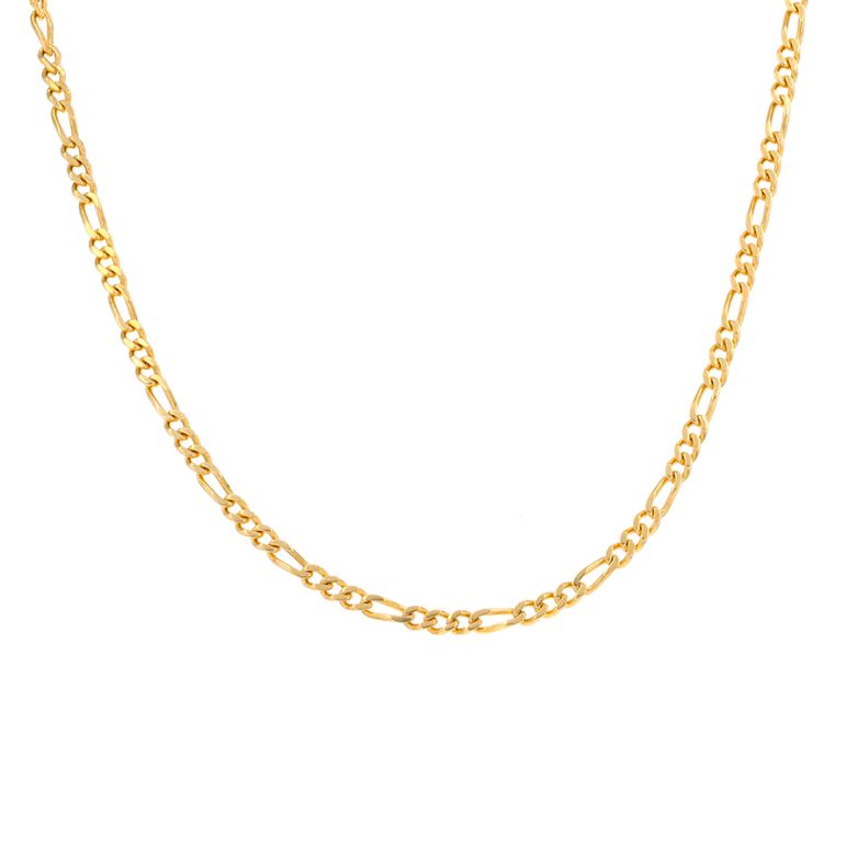 Chaine maille alternée or jaune Chaine maille alternée or jaune