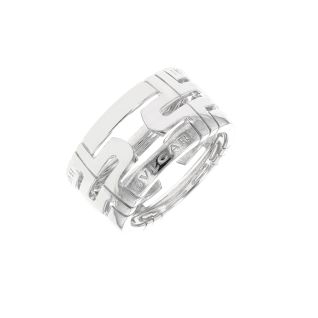 Bague or gris signé