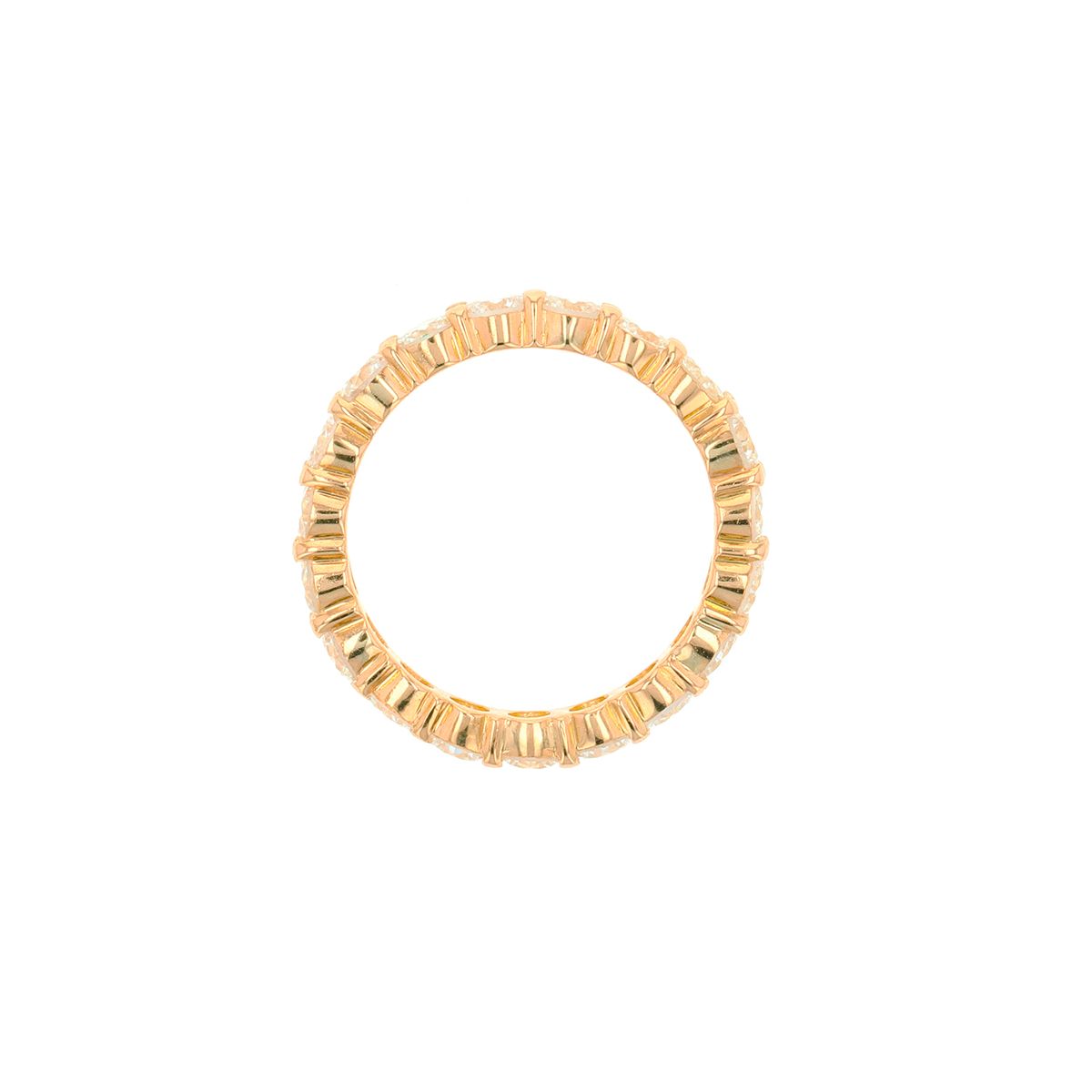 Alliance En Or 18 Carats Sertie De Diamants - 1,84 Ct - Taille 54 - Poids 3,95 G - Occasion