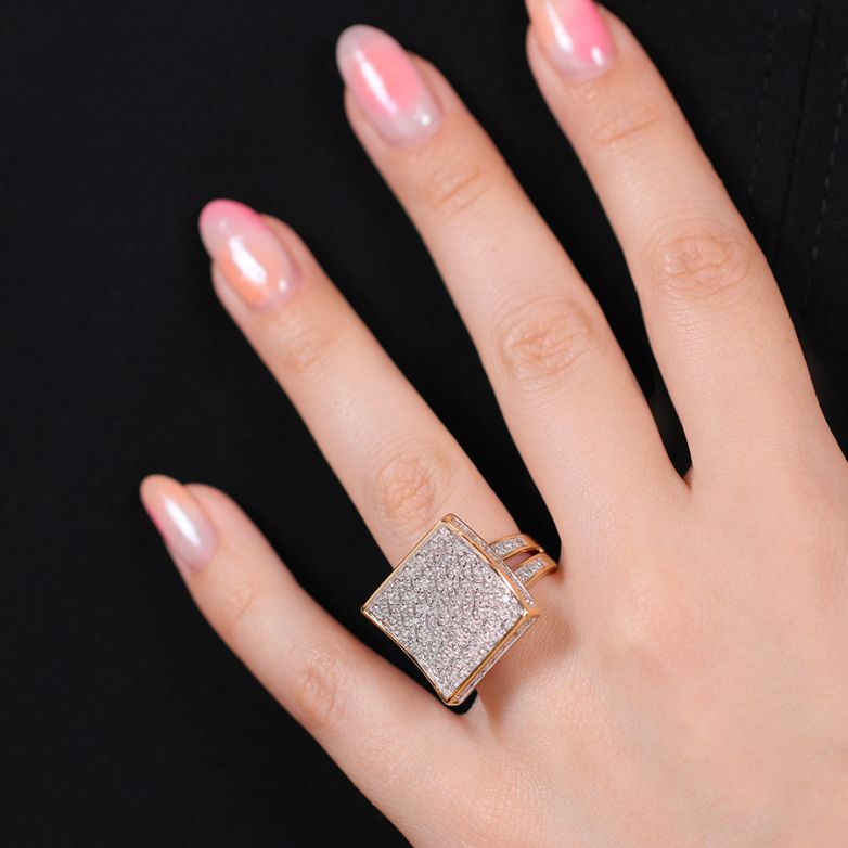 Bague or bicolore diamant (s) 