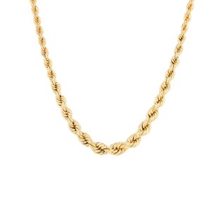 Collier maille corde or jaune