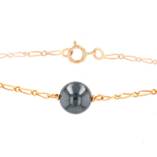 Bracelet hématites or jaune...
