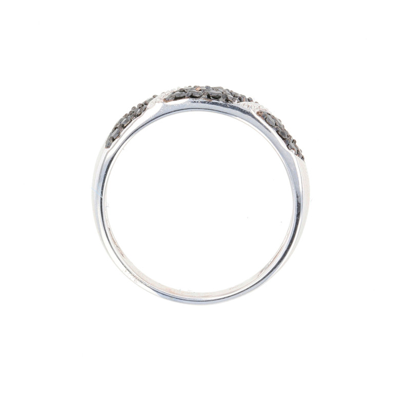 Bague diamants noirs et...