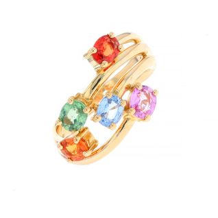 Bague or jaune Saphir