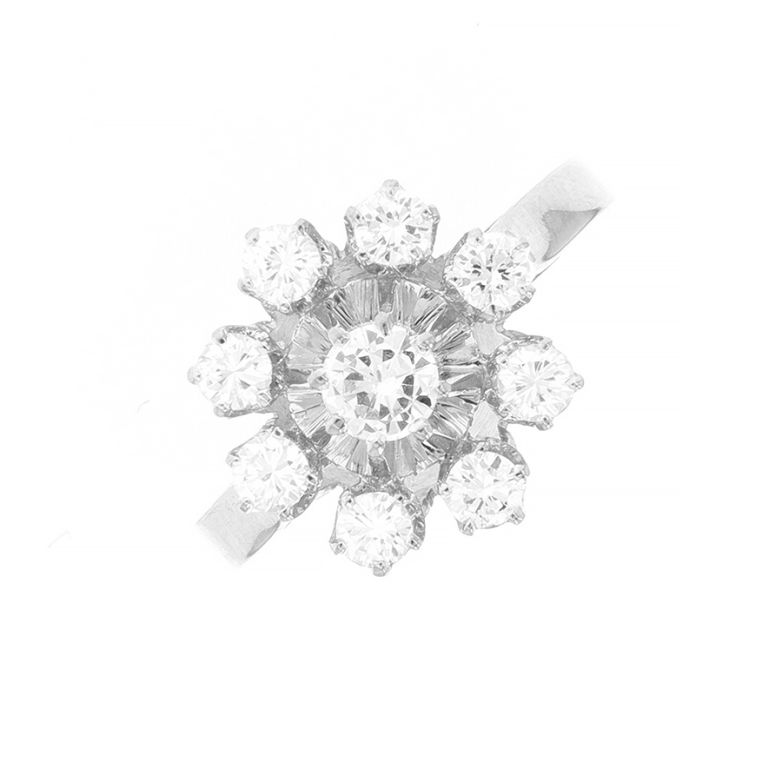 Bague or gris diamant (s)