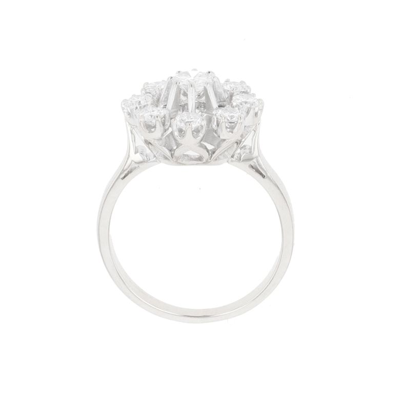 Bague or gris diamant (s) 