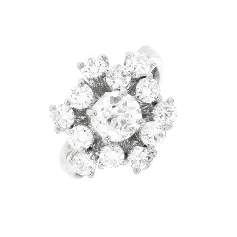 Bague marguerite diamants...