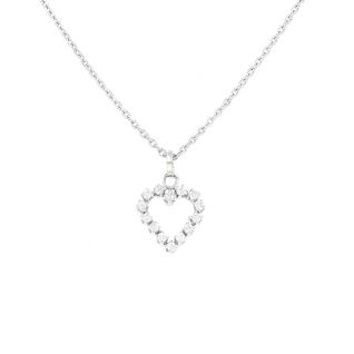 Collier maille forçat or gris diamant (s)