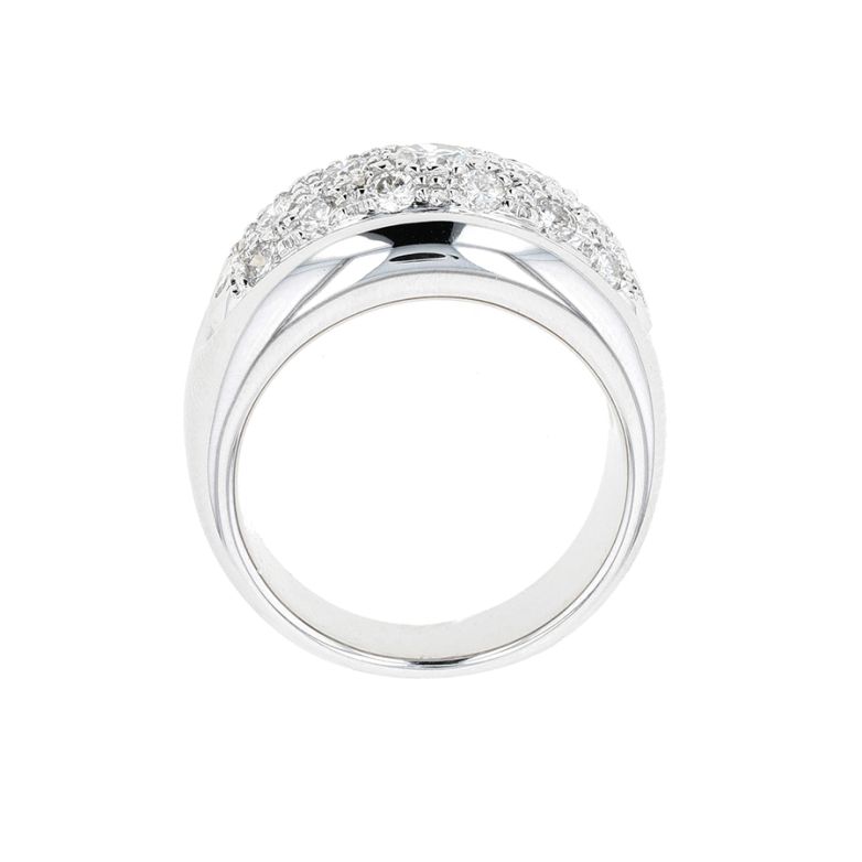 Bague or gris diamant (s) 