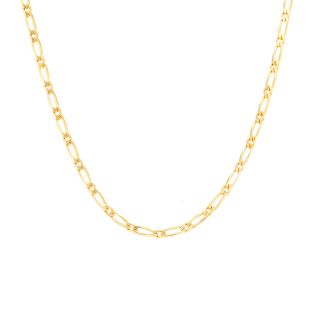 Chaine maille alternée or jaune 
